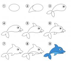 Apprendre A Dessiner Un Dauphin Avec Images Dauphin Dessin Dessin Dessin Poisson