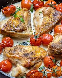 Easy Easy Creamy Garlic Chicken Skillet Recipe Healthy Fitness Meals