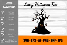 Download Halloween Scary Tree Silhouettes Vector Graphic By Artnovi Creative Fabrica SVG Cut Files