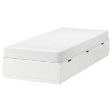 Nordli Sangstomme Med Forvaring Vit 90x200 Cm Ikea Bett Lagerung Ikea Bettgestelle Bettgestell