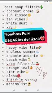 Descubre Los Videos Populares De Nombres Para Ponerte En Tik Tok Tiktok