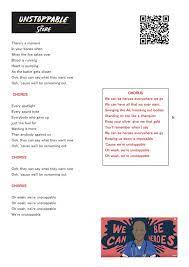 verse 1 there's a moment in your bones when when the fire takes over blood is running heart is pumping as the battle gets closer ooh, they can say what they want now. Chorus English X Unstoppable By The Score English Esl Worksheets For Distance Learning And Physical Classrooms