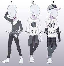 In this example the inner side of the folds because invisible as they progress from the left side of the picture to the right. Ouvrir Casual Boy Fashion Adopt 9 Par Nadiasyahda Drawing Anime Clothes Anime Outfits Cartoon Outfits