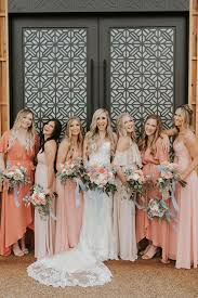 This Gorgeous Arizona Wedding At The Paseo Is The Epitome Of Desert Elegance Junebug Weddings Peach Bridesmaid Dresses Wedding Bridesmaid Dresses Coral Bridesmaid Dresses