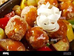 Chinese Braised Pork Ball in Brown Sauce - hong shao shi zi tou Stock Photo  - Alamy