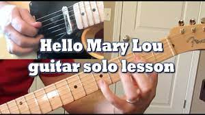 Hello Mary Lou Guitar Solo Lesson By Tom Conlon Youtube Guitar Guitar Lessons Elvis Guitar