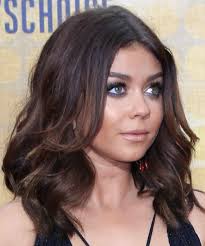 These times, this model is back excellently by having modern styles. Sarah Hyland Medium Wavy Layered Dark Chocolate Brunette Bob Haircut