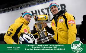 At the 2018 winter olympics in pyeongchang, south korea. 2019 03 04 Bobteam Friedrich Es Gibt Aktuell Keinen Schnelleren Und Erfolgreicheren Bob Sv Halle Leichtathletik