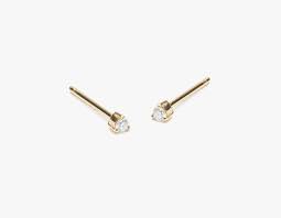 Gold diamond earrings span a spectrum of contemporary designs that elevate your style quotient. Tiny Diamond Studs Sustainably Created Diamond Vrai