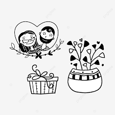 29871 flowers clipart black and white. Hand Painted Cute Black And White Stick Figure Flower Basket Hand Painted Lovely Black And White Png Transparent Clipart Image And Psd File For Free Download