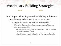 Vocabulary simply means knowing a variety of words. 1 Verbal Ability Vocabulary Building And Sentence Completion Ppt Download