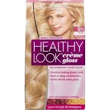 l oreal paris healthy look creme gloss no ammonia haircolor 8 1 2 blonde white chocolate click image for more deta hair color 2 hair color silver hair color