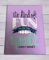 Update your home decor with stylish! Walt Disney It S Kind Of Fun To Do The Impossible Quote Hand Painted Canvas Disney Canvas Paintings Disney Canvas Canvas Painting Diy