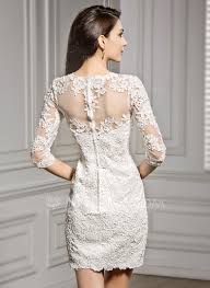 Bilder finden, die zum begriff hochzeitskleid passen. Us 195 00 Sheath Column Illusion Short Mini Lace Wedding Dress Jj S House Kurzes Hochzeitskleid Zierliche Brautkleider Cocktailkleid Hochzeit