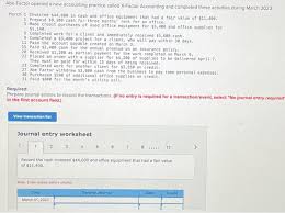 Solved Abe Factor opened a new accounting practice called