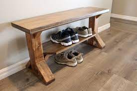 Bench Shoe Rack Farmhouse Entry Storage Bench Shoe Bench Farm Style Bench Handmade Made To Order Entryway Rustic Bench Diy Storage Bench Entryway Bench Storage Entry Storage Bench