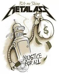 Bender Futurama Bite My Shiny Metal Bendtallica Futurama The Simpsons Comedy Central Funny