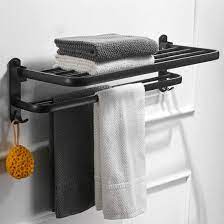 Aliexpress carries many bathroom bronze towel rack related products, including shelf towel , accessory bathroom antique bronze , rack towel. Novashion Oil Rubbed Bronze Towel Racks 24 Inch Wide Bathroom Towel Shelf With Foldable Towel Bar Holder And Towel Hooks Wall Mounted Multifunctional Double Towel Bars Walmart Com Walmart Com