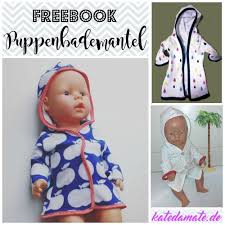 Jacke, cardigan, weste, mantel kleid: Kostenloses Schnittmuster Puppenbademantel Von Kate Da Mate