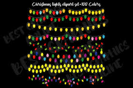 Download String Of Christmas Lights Clipart Set Graphic By Bestgraphicsonline Creative Fabrica SVG Cut Files