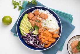 Recette Poke Bowl Au Saumon Marine Et Riz Basmati 750g Recette Saumon Marine Recettes De Cuisine Recette Poivron