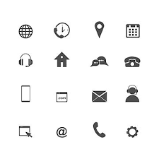 Contact Us Icons Simple Flat Vector Icons Set On White Background Contact Icons White Icons Simple Icons Png And Vector With Transparent Background For Free Mail Icon Internet Icon Communication Illustration