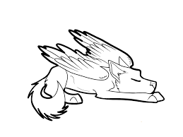 Image of free wolf with pup coloring pages download free clip art. Winged Wolf Cute Wolf Coloring Pages Novocom Top