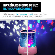 Favorece el aprendizaje académico y lo hace mas ameno. Redlemon Lampara Proyector De Estrellas Para Ninos 2 Modos De Luces Led De Colores Baterias O