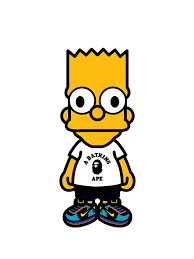 Bart Simpson Bape Poster Minimalist Posters 20 Off Bape Cartoon Minimalist Poster Bape