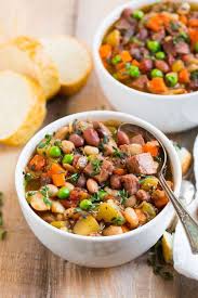 These are healthy and affordable drop and go recipes for the crock pot or slow cooker. Slow Cooker Ham And Bean Soup Healthy Crockpot Recipe