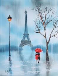Rainy Day Paintings Paris Art Painting Paris Painting Eiffel Tower Painting