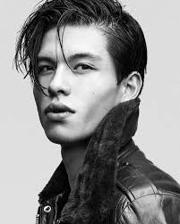 Black And White Male Model Pic Krit Mcclean Asian Male Model Male Portrait Drawing People Faces
