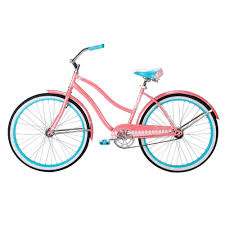 Ladies 26 Inch Beach Cruiser Bike In Pink White Teal Blue Vintage Look Ebay Beach Cruiser Cruiser Bike Pink Bike