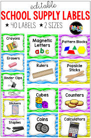 Looking For An Organization System For Your Classroom Materials These 40 School Supply Labels School Supply Labels Classroom Labels Classroom Labels Editable