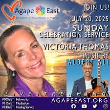 Agape East News & 8-3-25 Sunday Celebration Invitation with Michelle Born,  ALSP and Music by Albert Ali!💜agapeeast.org/news LINK IN BIO JOIN US LIVE  SUNDAY! #LIVESTREAM at AgapeEast.org #agapelove #onlyhere4God #meditation  #newthought #WelcometoAgape #