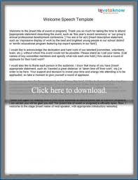 Welcome Speech Example Lovetoknow Speech Welcome Lovetoknow
