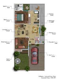 10 Marla House Plan With Basement 10 Marla House Plan House Map Basement House Plans