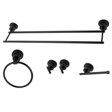 They're also great for smaller bathrooms with limited wall space. Matte Black Mqupin Bathroom Hardware Accessories Set Black Matte Stainless Steel Bathtub Set 3 Piece Set Robes Hook Toilet Paper Towel Bar Contemporary Style Hardware Sleyabogados Tools Home Improvement