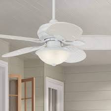 Therefore, this fan can refresh large indoor spaces and patios as well. 42 Tropical Coastal Country Cottage Indoor Outdoor Ceiling Fan With Light Kit Led White Rattan Blades Frosted White Glass Wet Rated For Patio Exterior House Porch Gazebo Garage Barn Casa Vieja