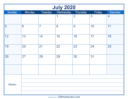 We hope your month is off to a good start!thank you in advance for visiting vlcalendar.com for all of your calendar and organizational needs. Free Blank Printable July Calendar 2020