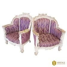 Exclusively designed and filled with romantic spirit, this beautiful sofa, loveseat and chair feature queen anne legs and carved aprons and trim, decorated with raised and scrolled floral motifs in an antique champagne finish. Buy Antique Victorian Style Sofa Furniture Online From Heritage Arts At Best Price And Quality