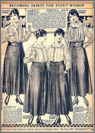 1916 Becoming Skirts For Stout Women Sears Catalog Womens Fashion Vintage Edwardian Fashion 1918 Fashion