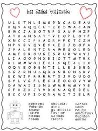 French Valentine S Day Word Search Mots Caches Vocabulary La Saint Valentin Valentines Day Words Valentine Words Valentine Lessons
