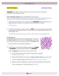 Gizmo cell division answer key. Explore Learning Cell Division Gizmo