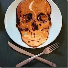 Skeleton Pancake Skull Pancakes Pancake Art Tasty Pancakes