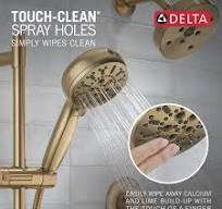 7-Setting Slide Bar Hand Shower with Cleaning Spray in Lumicoat® Champagne  Bronze