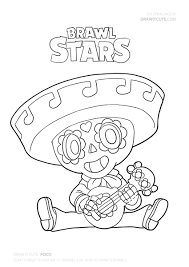 Attack, super and gadget description. Coloring Pages Kolorowanki Brawl Stars Emz Coloring And Drawing