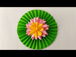 3 pink pieces 15 x 15 cm 1 pink pieces 14 x 14 cm 2 yellow pieces 13 x 13 cm. Paper Lotus Flower How To Make Lotus Flower Origami Lotus Flower By Siri Craft Ideas Youtube Paper Lotus Origami Lotus Flower Paper Flowers