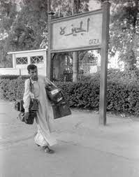 رصيف محطة قطار الجيزه عام 1956 reem giza egypt history