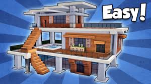 Home minecraft maps simple house blueprint minecraft map. Minecraft How To Build A Modern House Easy Tutorial Youtube